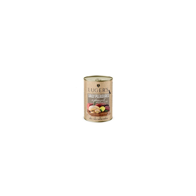 Lugers Daily Pleasures Natvoer voor Honden met Fazant, Spinazie en Aardappel 800g Lugers Daily Pleasures Natvoer voor Honden met Fazant, Spinazie en Aardappel 800g