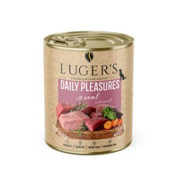 Lugers Daily Pleasures Natvoer voor Honden met Kalfsvlees en Wortelen 800 g