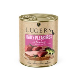 Lugers Karma mokra dla psa Daily Pleasures z indykiem, brokułem i ryżem brązowym 800 g