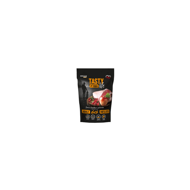 Biofeed Tasty Dogs Life met eend in gelei 500g
