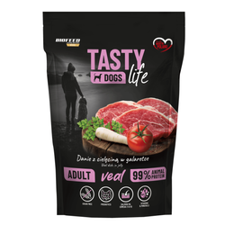 Biofeed Tasty Dogs Life z Cielęciną w Galaretce 500g