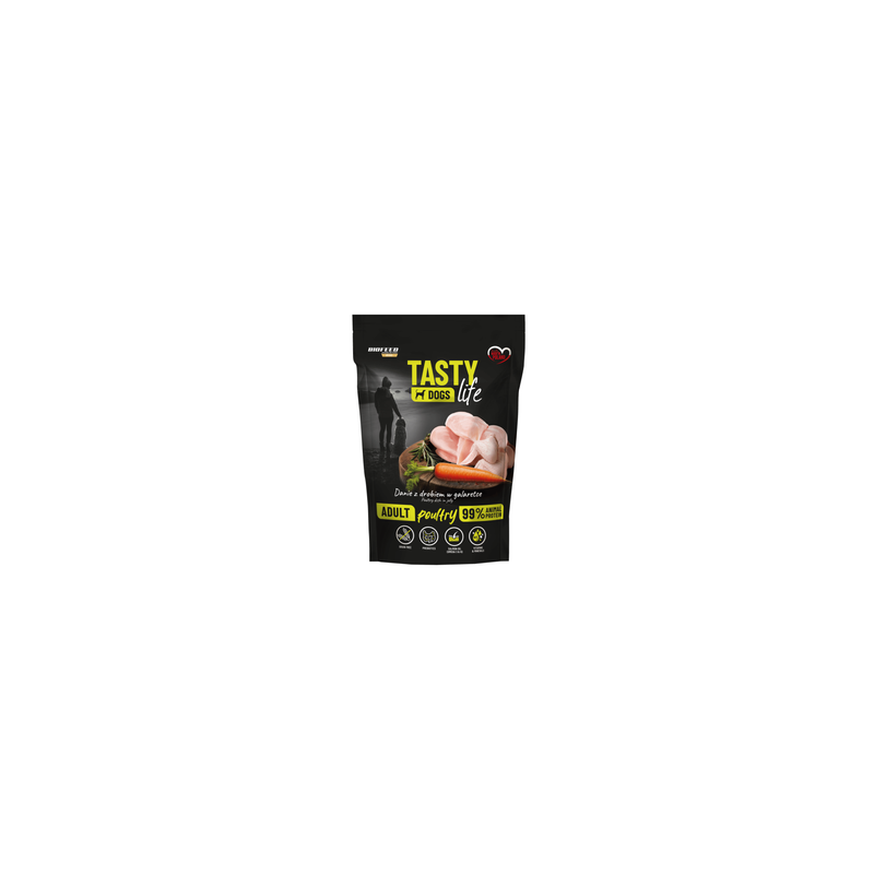 Biofeed Tasty Dogs Life z Drobiem w Galaretce 500g