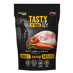 Biofeed Tasty Dogs Life z Indykiem w Galaretce 500g